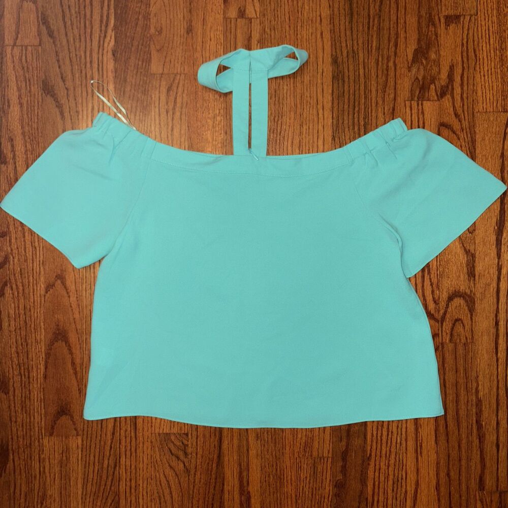 DESIGN LAB Off-Shoulder  Mint Green Top - Size M